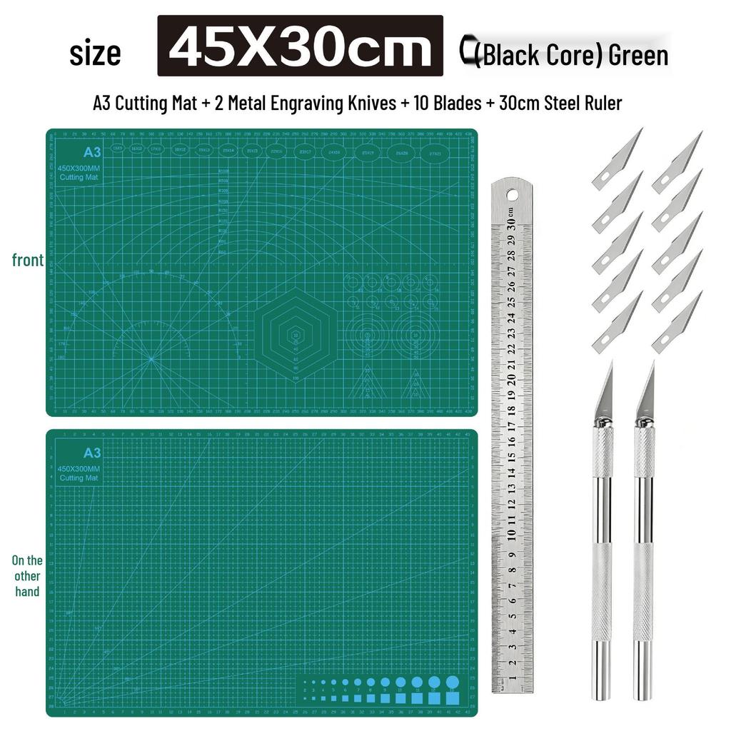 A3 3mm Extra Thick Cutting Mat: Handmade, Durable Pad for Paper Cutting & Writing