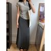 Ice Silk Midi Skirt: Women's Korean Style Summer Casual Bodycon Slimming Skirt