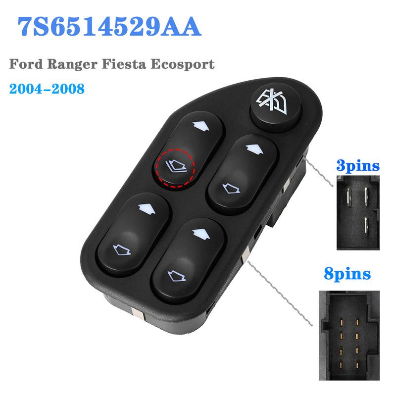 

7S6514529AA для Ford Ranger Fiesta Ecosport 2004-2008 Электрический переключатель стеклоподъемника Кнопка управления регулировкой Детали Автоаксессуары