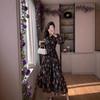 High-Quality Hong Kong Style Floral Ruffled Long Dress - Korean Chic Resort & Sweet Waist-Cinched Skirt