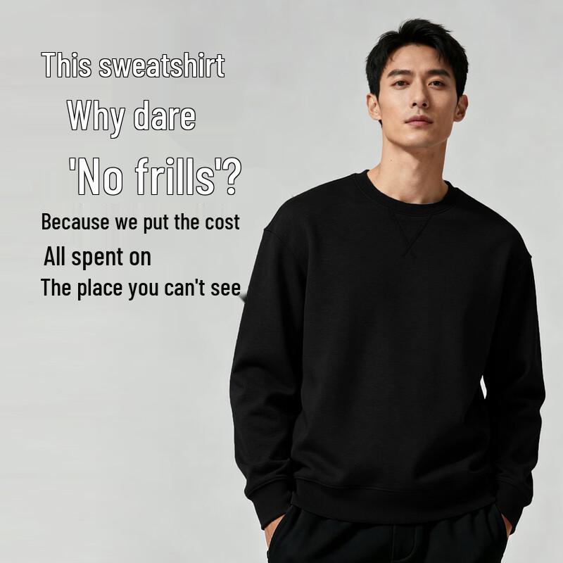 

MARKLESS Men s 0434 Cotton Crewneck Sweatshirt M