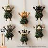 6/12/24pc Christmas Cat Ornament,Christmas Modern Home Decoration,Car Pendant Hanging Ornament,Cute Kitty Decoration For Holiday