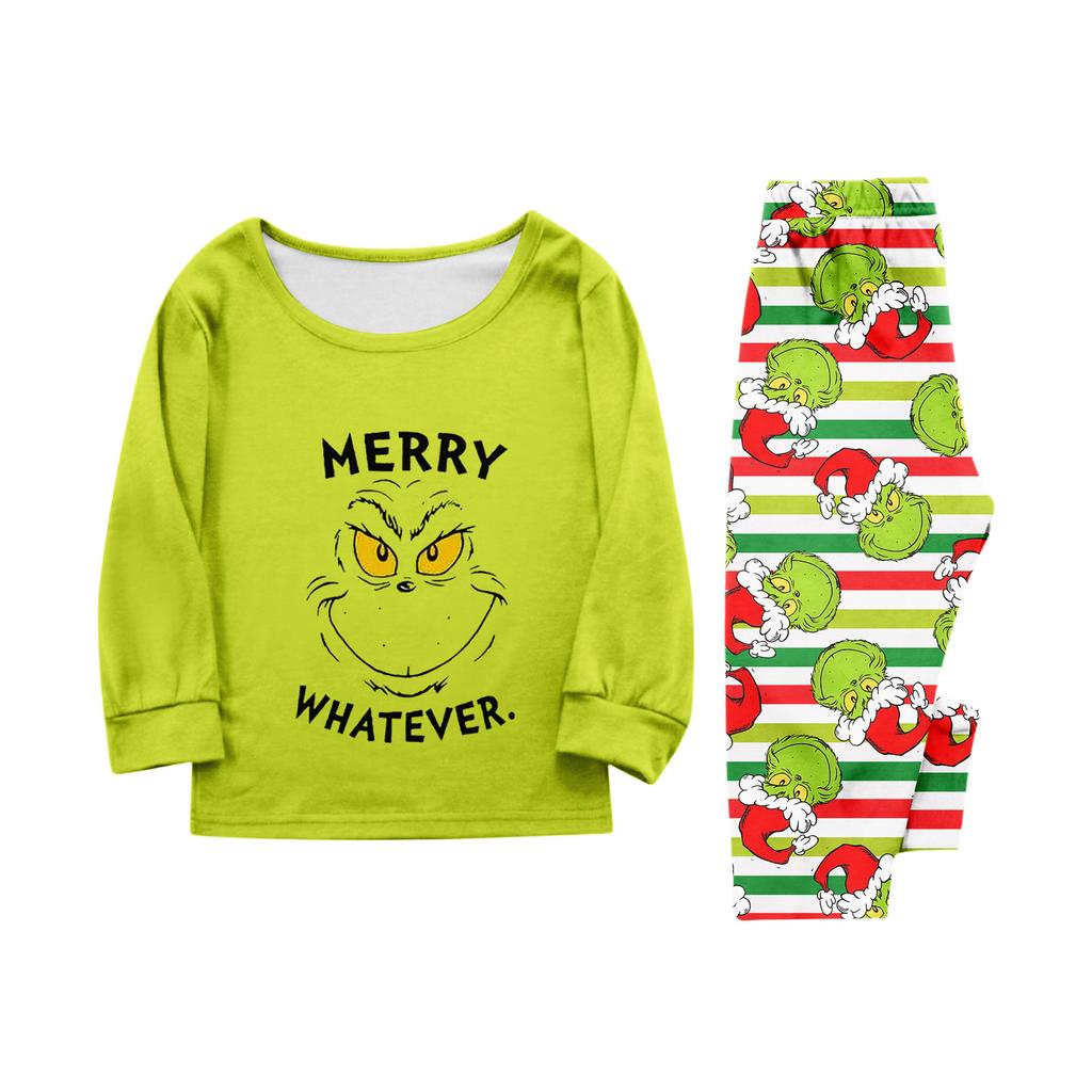 Parent-child Christmas Print Home Suit Long-sleeved Top And Pants
