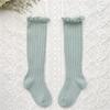 Ruffle Kids Knee High Socks Baby Girls Toddlers Long Soft Cotton Sock Lace Flower Children School Uniform Socks For 0-8Years