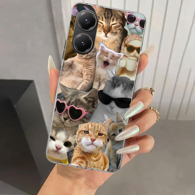 Crying Cat Memes Phone Case for Xiaomi Poco X5 X6 X7 Pro F7 Ultra M7 Redmi 15 15C 13 13C 12 12C 10 10A 10C 9 9A 9C 9T Shell Poco