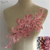 3D Three-Dimensional Plus Diamond Lace Flowers, Dress Stage Performance Taking Colored Lace Flower Stickers, Embroidered Lace Decals