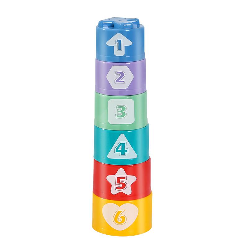 Little Bear Stacking Cups & Rings: Number, Letter, & Matching Educational Toy for Kindergarten.
