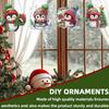 4pcs Xmas Theme 2D/Flat DIY Diamond Painting Set Hanging Diamond Art Kits Diamond Art Pendant DIY Home Decor Hanging Charm