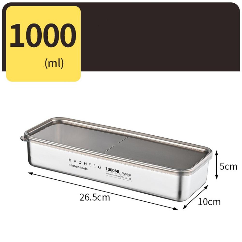 Stainless Steel Storage Box Refrigerator Food Container Large Capacity With Lid Stainless Steel Food Storage Containers Refriger