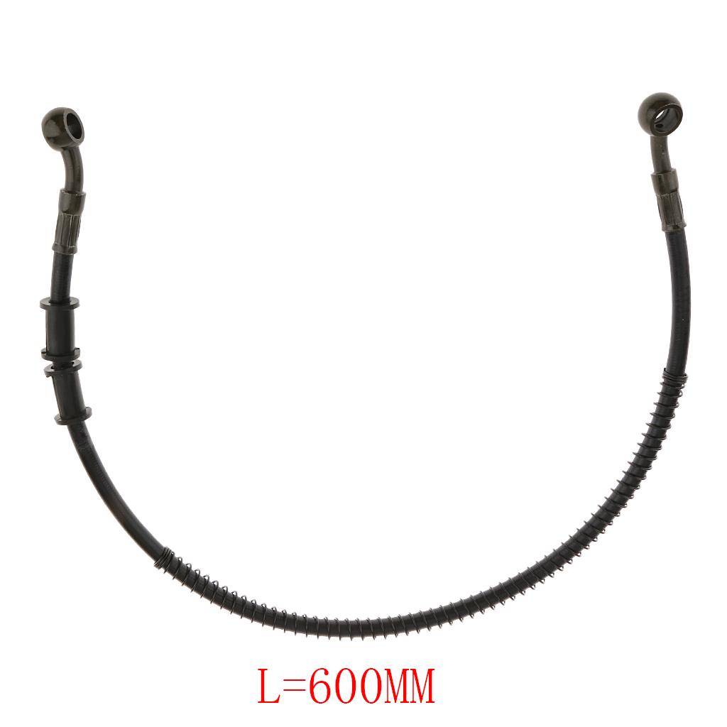 Motorcycle Brake Hose Hydraulic Oil Line Braided Tube for Motorbike ATV Universal 60cm Black