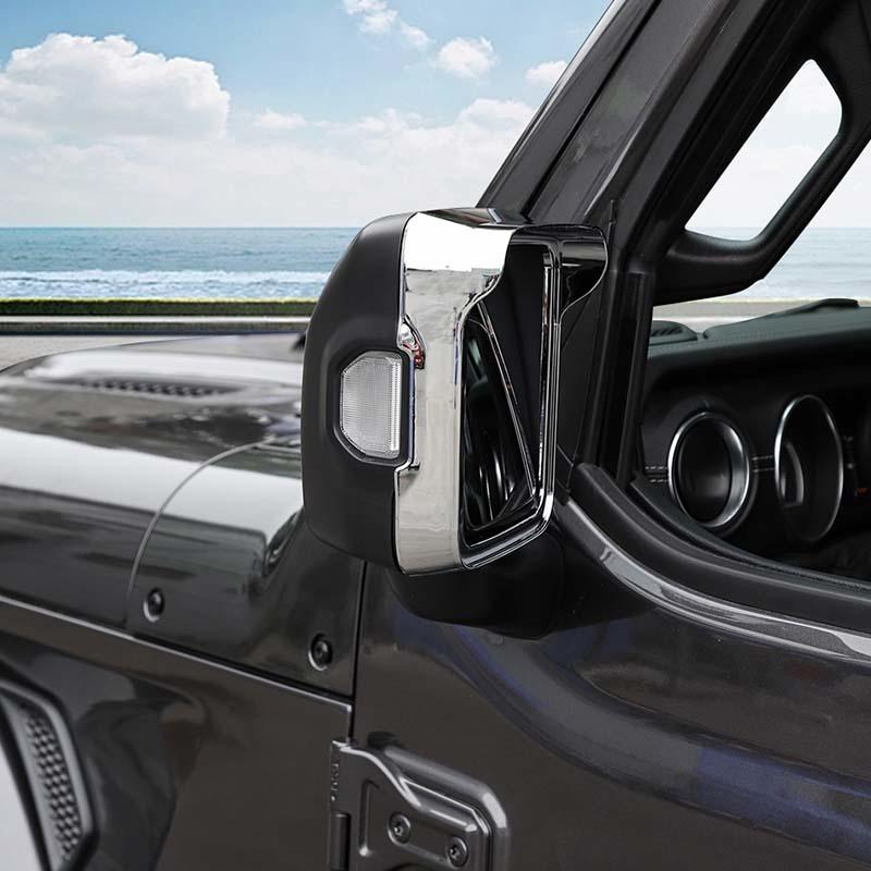 Backspegel Regnögonbryn Dekorativ Ram Kåpa För Jeep Wrangler JL För JT Gladiator 2018 Upp Biltillbehör Exteriör