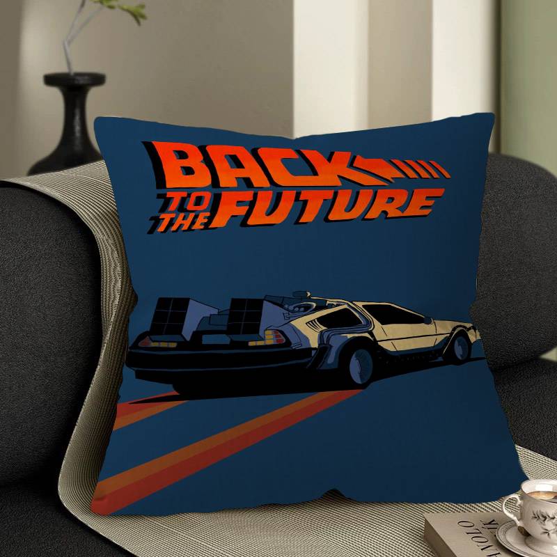 Classic Movie Clips Back To The Future Delorean Time Machine Pillow Anime Pillow Sofa Bed Head Pillow Cover x cm