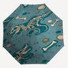 1PC Dinosaur Fossils Umbrella-8-Rib Reinforced Portable Folding Travel Suitable for All Seasons Outdoor Daily Use  -J0341