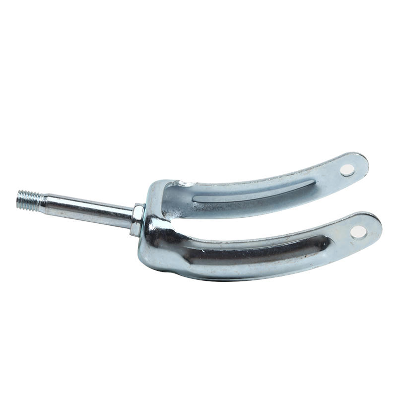 Steel Wheelchair Fork 6/7 Inch Wear-resistant Front Wheel Bracket With Bearing Wheelchair Front Wheel Support