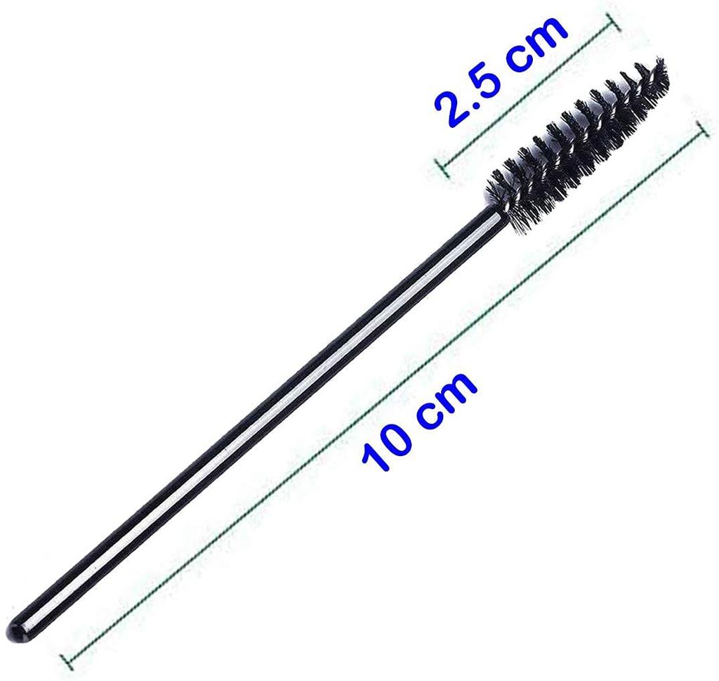 MAYCREATE® 50 Pcs Eyelash Brushes Mascara Wands Black Eye Lash Brush Spoolies for Eyelash Extension, Eyebrow Applicator and Makeup