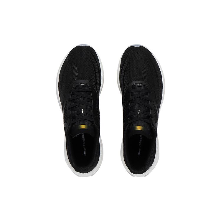 Li-Ning Super lehké 20 ležérní látkové syntetické kůže odolné proti opotřebení prodyšné nízké běžecké boty dámské tenisky černé ARBT002-2