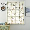 Room Curtain Roman Blind Flower Pattern Elegant Window for Home