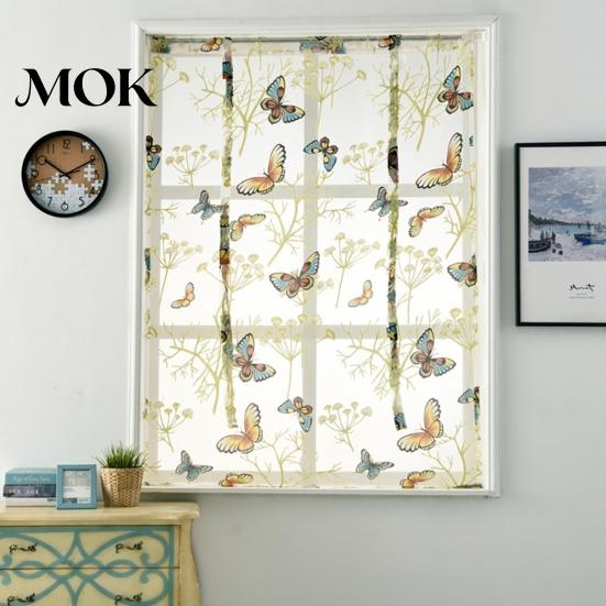 Room Curtain Roman Blind Flower Pattern Elegant Window for Home