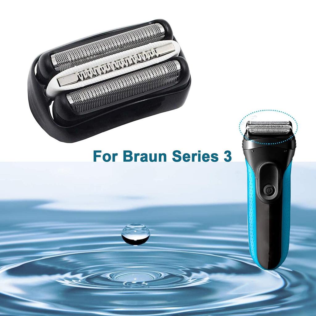 32B Shaver Foil Replacement and Cutter for Compatible with Braun Series 3, Shaver Razor Blade Cassette Head Compatible with Braun 320 330 340 350CC
