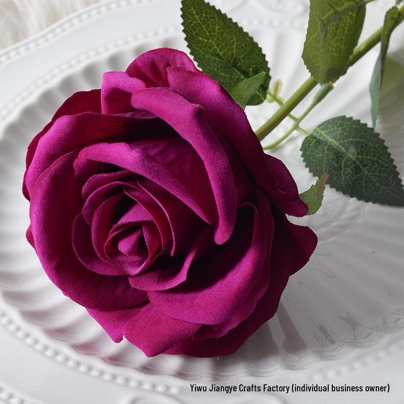 Large Flannel Rose Silk Bouquet for Wedding and Valentine's Day Home Decor