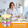 Silicone Lid Food Storage Container Stackable Meal Prep Container  Refrigerator Storage