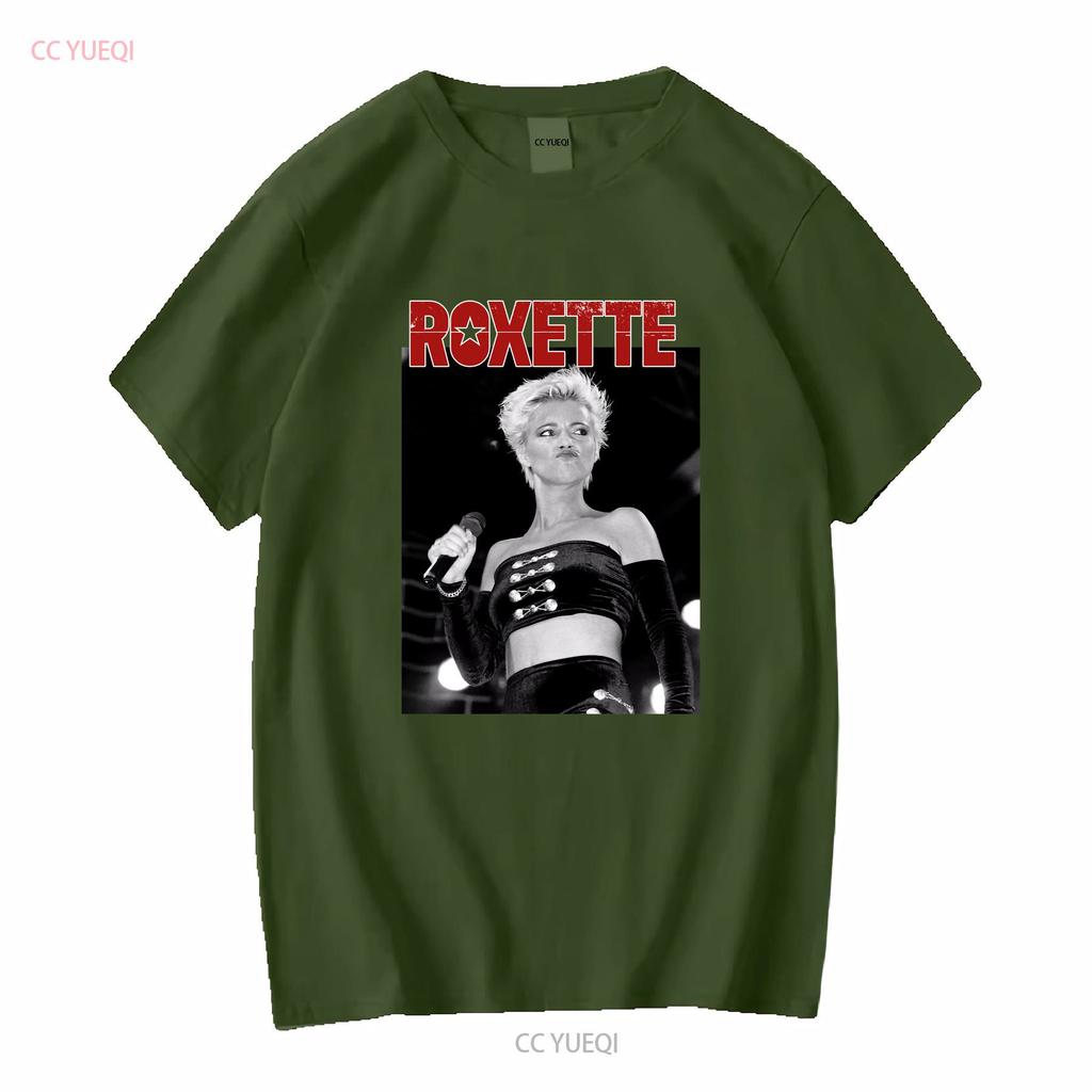 Vtg Roxette En Concierto Algodón Pesado S 5xl Camiseta Negra Mm661 Mangas Largas O Cortas Lavado Vintage Elegante Suave Transpirable