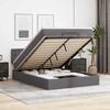 VidaXL Ottoman Bed Frame with Mattress Grey 140x190 Cm Faux Leather, Bed Frame, Upholstered Bed Frame 3311306