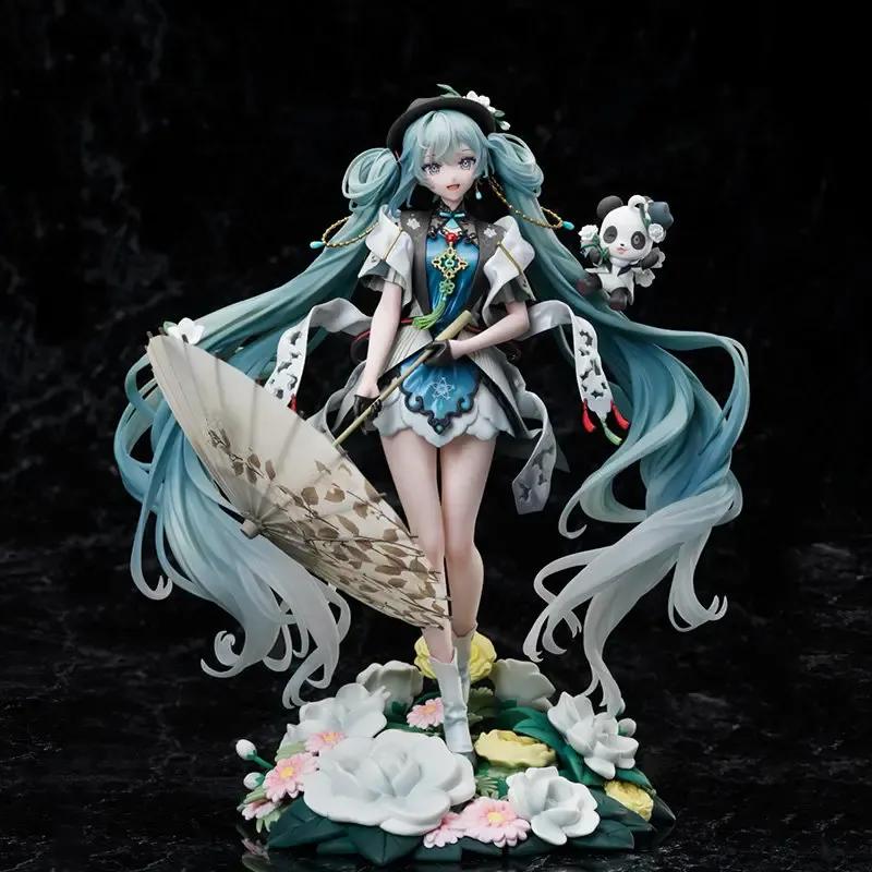 26cm Anime Panda Hatsune Miku PVC Action Figure Statue Desktop Decoration Periphery Model Trendy Toys Surprise Gift Collectible