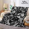 Floral Lace Flannel Blanket Perfect for Sofa Office Bed Travel Sleep Read Relax Camping four season use