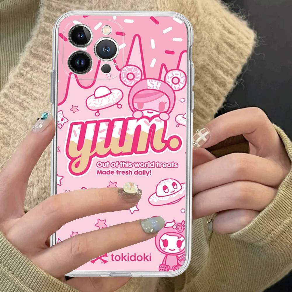 Fashion Brand T-Tokidoki Phone Case For IPhone 17 16 15 14 13 11 12 Pro Max 16 Plus Transparent