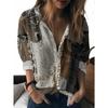 New Women's Long Sleeve Shirt Polyester Fabric Machine Washable Button Printed Shirt