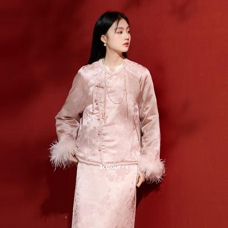 

Sancai Шепот бабочки 2025 Зима 90% Пух белой утки Свободная короткая пуховая куртка M