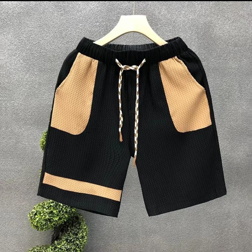 American Color-Block Shorts Men's Casual Summer Thin Five-Point Pants Men's Outdoor Beach Trousers