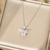 Zircon Love Necklace Personality Niche Design Fashionable Versatile Collarbone Chain Women