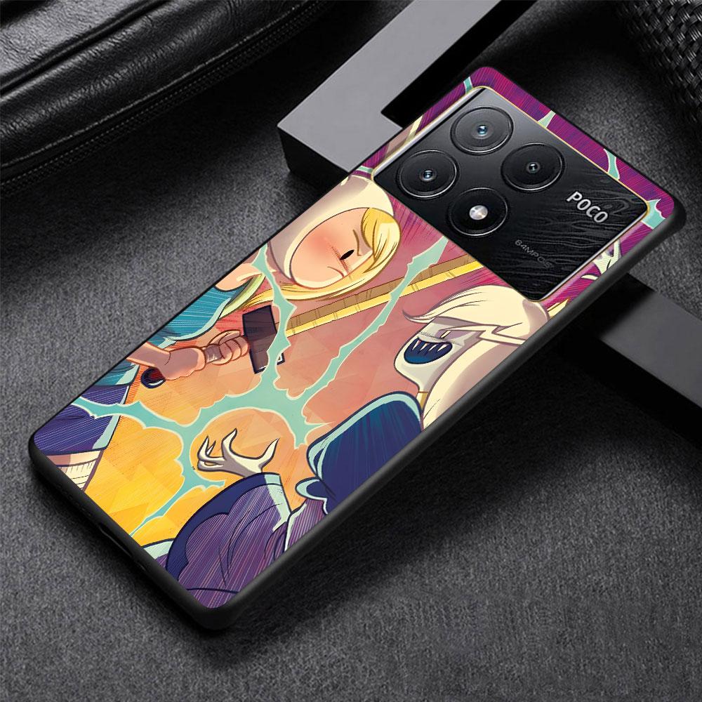 

Fionna Cake Case for Xiaomi Poco M3 X3 NFC X5 M5s M4 Pro 5G F3 Black Silicone Soft Phone Cover Coque Xiaomi Poco F3