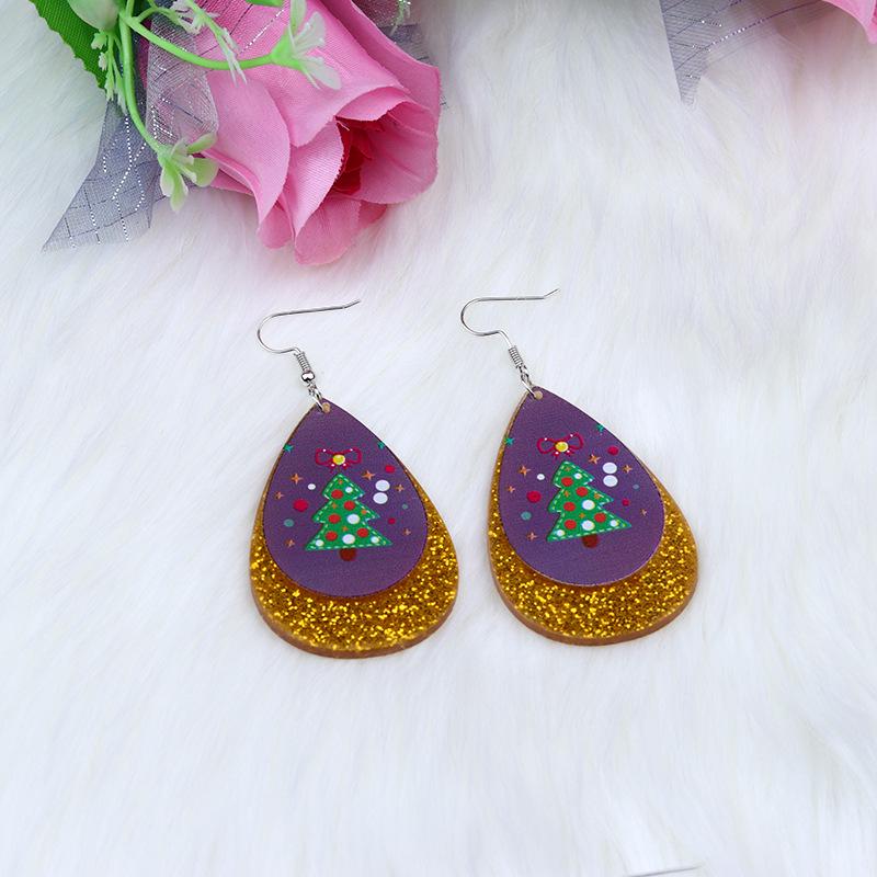 Snowman & Reindeer Christmas Teardrop Earrings