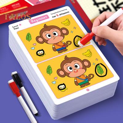 Tarjeta de Educación Temprana Color Vibrante Patrones Vívidos Reutilizable Mejora de la Concentración Tarjeta de Juego Interactiva para Niños