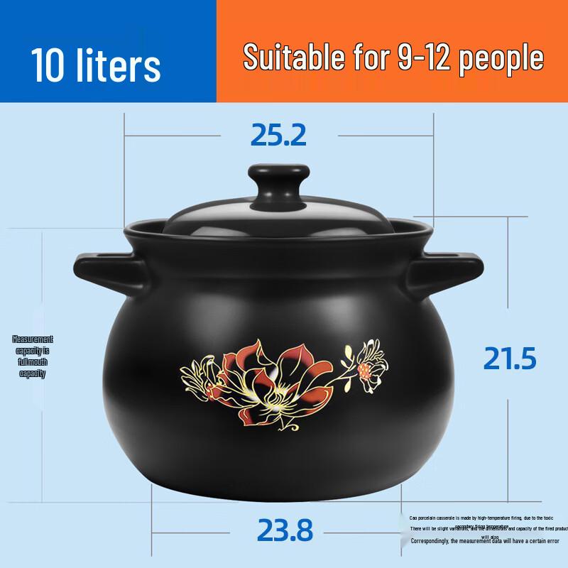 Auspicious Flower High-Temperature Claypot Stew & Soup Pot