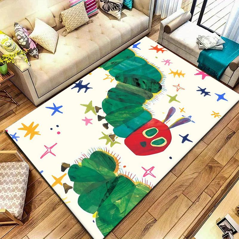 Very Hungry Caterpillar Carpet Rug for Living Room Bedroom Home Sofa Decoration,Kids play Nonslip Floor Mat