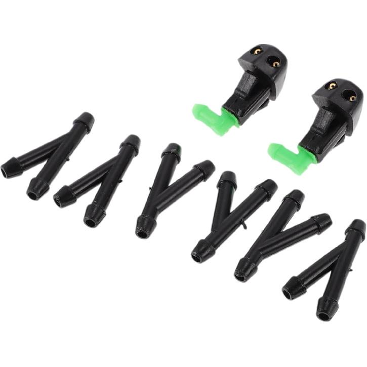 

Windshield Washer Nozzle for Honda Accord 1998-2002 Front W/ 6 Pcs Y Hose Connector Car 76810S84A02 Black Plastic 1 Set Benefit