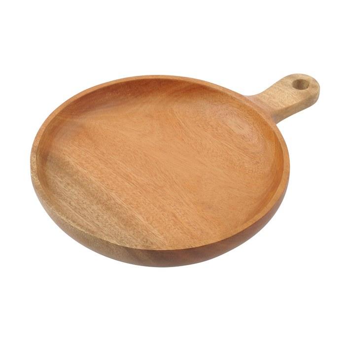 Captain Stag Wooden Dishware Curry Plate with Handle 20cm UP-2680 Natural