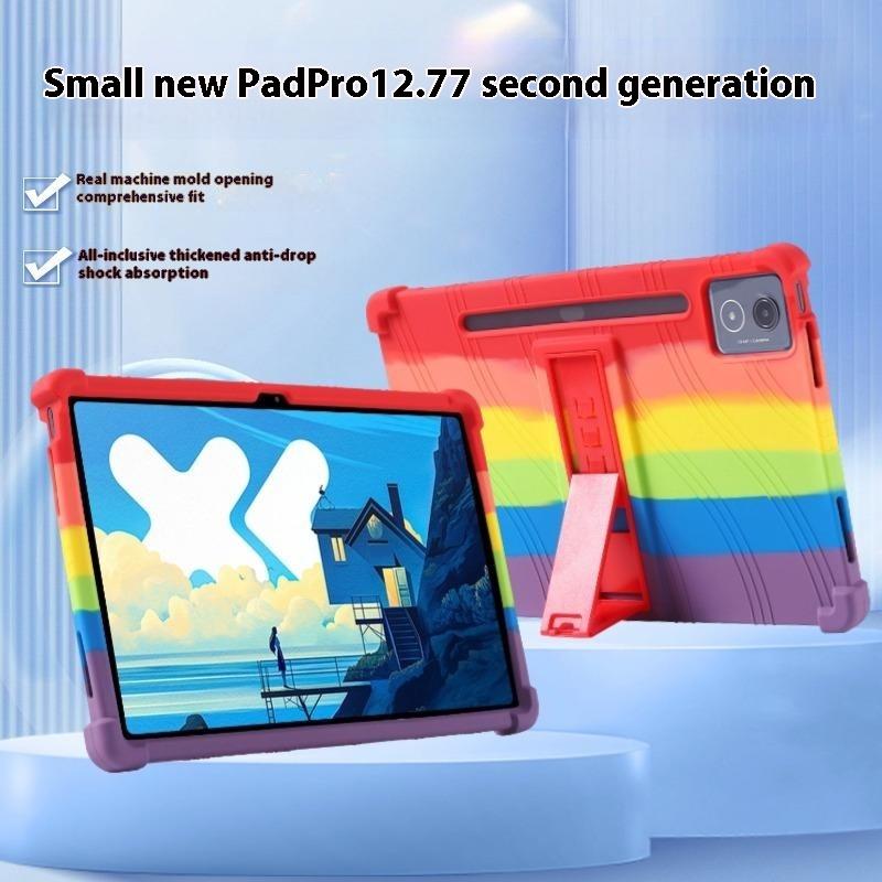 Για Lenovo Xiaoxin Pad Pro 12.7 ιντσών/Pad Pro 12.7 (2025) Θήκη σιλικόνης με βάση στήριξης, ανθεκτικό προστατευτικό κάλυμμα