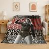 Singer T-Taylor Singer Music Flannel Blanket Soft Warm Throw Blanket for Bedroom Living Room Bed Travel Camping Picnic Gift