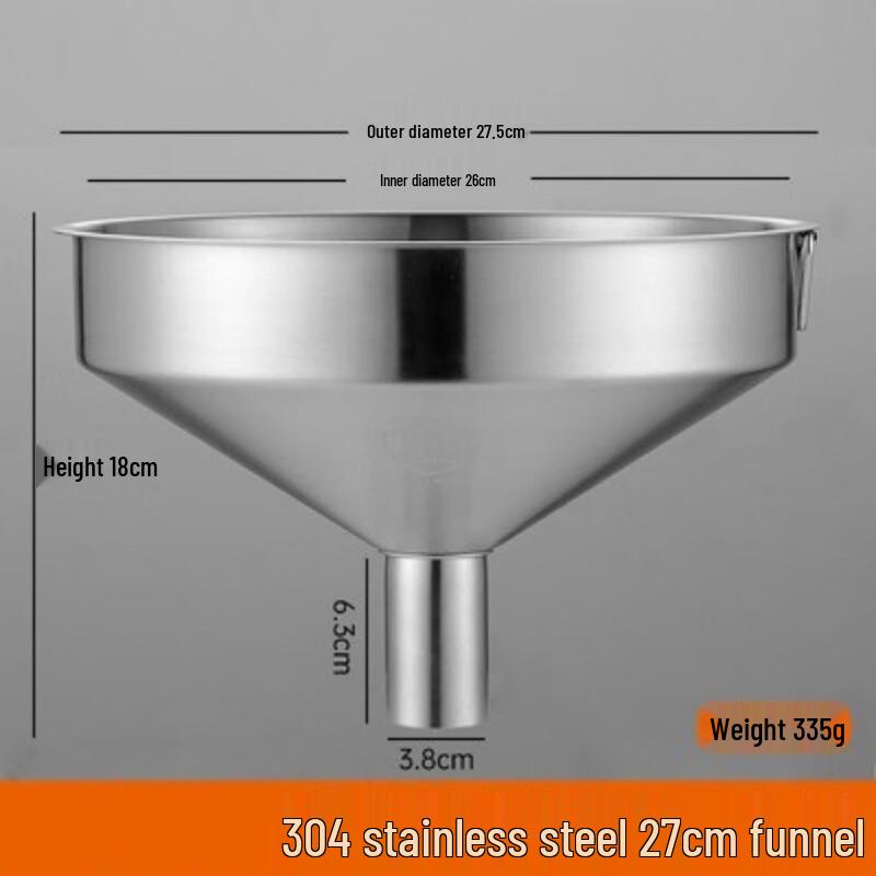 304 Stainless Steel Large Funnel (2-Pack)