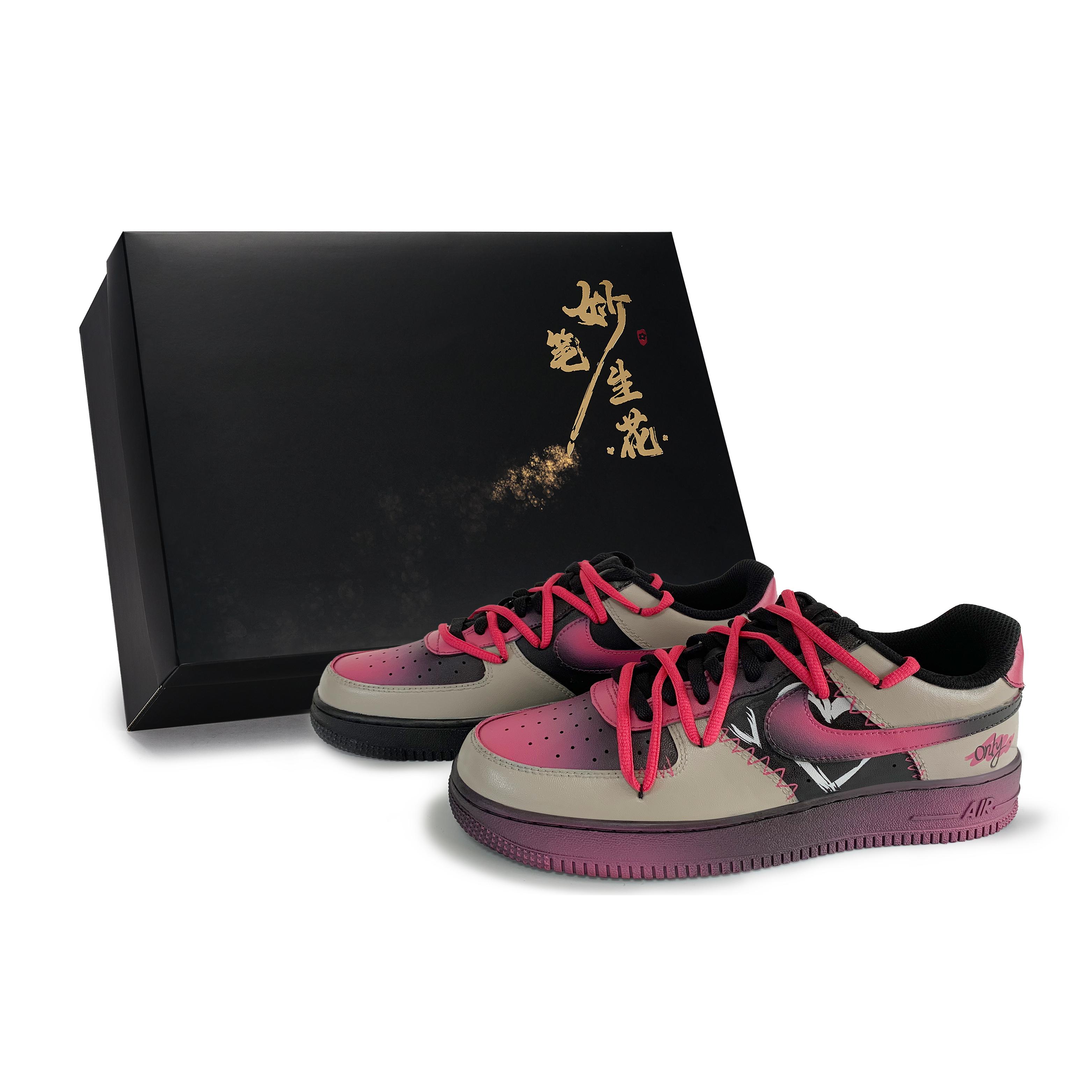 

Nike Air Force 1 Wondrous Brush Blossoms, Only Love Abrasion Resistant Low top Skateboard Shoes Unisex Black Brown Pink CW2288-001(Team171-S-BOX) 44.5