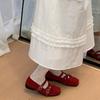 Spring Square Toe Women Mary Jane Fashion Cross Buckle Ladies Casual Dress Ballet Flats Shoes
