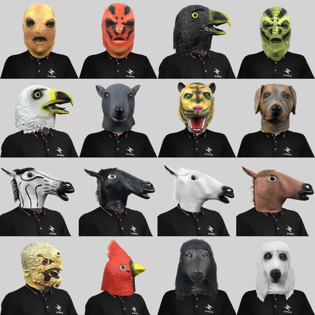 Creative Latex Animal Head Masks For Adults And Kids Perfect For Costume Events And Parties