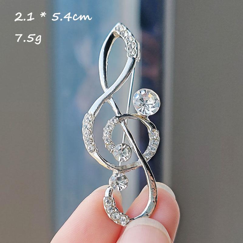 Creative Personality Beating Music Note Brooch Design Sense Suit Corsage Cardigan Accessories Exquisite Niche Pin Collar Pin Women