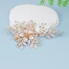 Handmade Bridal Flower Hair Clip – European & American Style Alloy Hairpin for Wedding & Banquet Updo