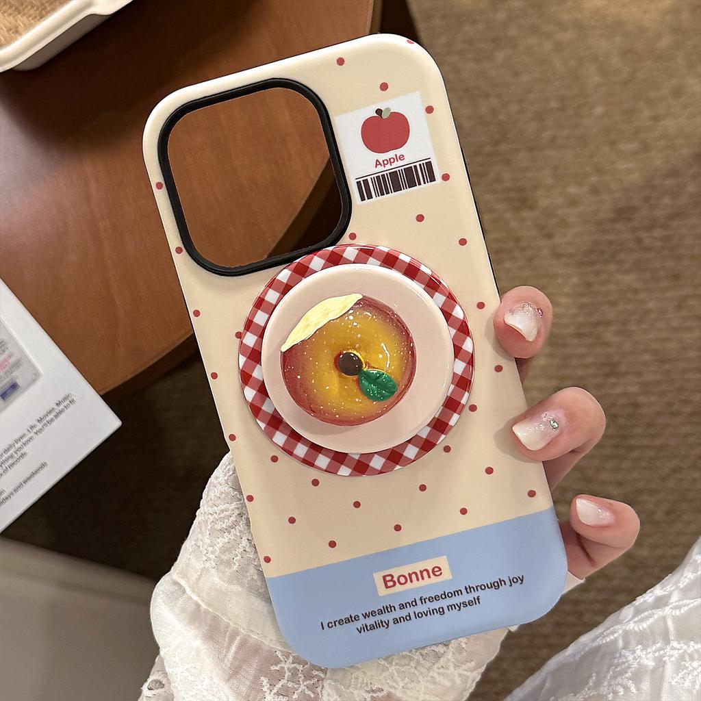 Three Dimensional Luminous Crystal Apple 16 Mobile Phone Case IPhone 15 Promax Suitable for 14 Magnetic Bracket
